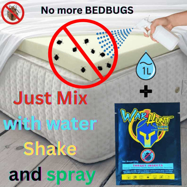 WARHUNT 35% WDG | Cockroach, Bedbug, Termite & Mosquito Killer Powder | Imported Insecticide + Free Sprayer + Free Mask