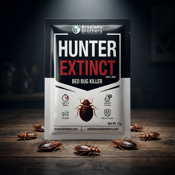 HUNTER EXTINCT 30% WG — Imported Professional-Grade Insect Control Formula for Bedbugs (Khatmal) & Other Common Household Pests | Nationwide FREE Shipping