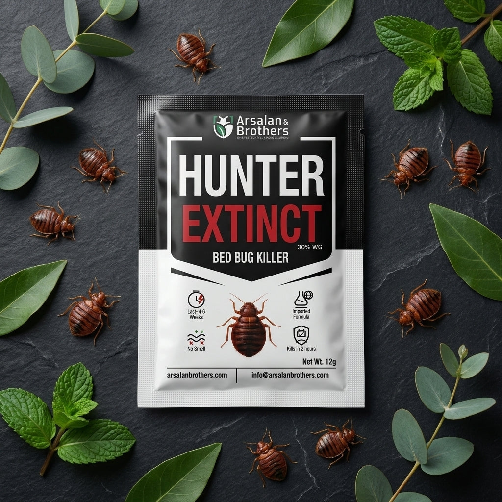 HUNTER EXTINCT 30% WG — Imported Professional-Grade Insect Control Formula for Bedbugs (Khatmal) & Other Common Household Pests | Nationwide FREE Shipping