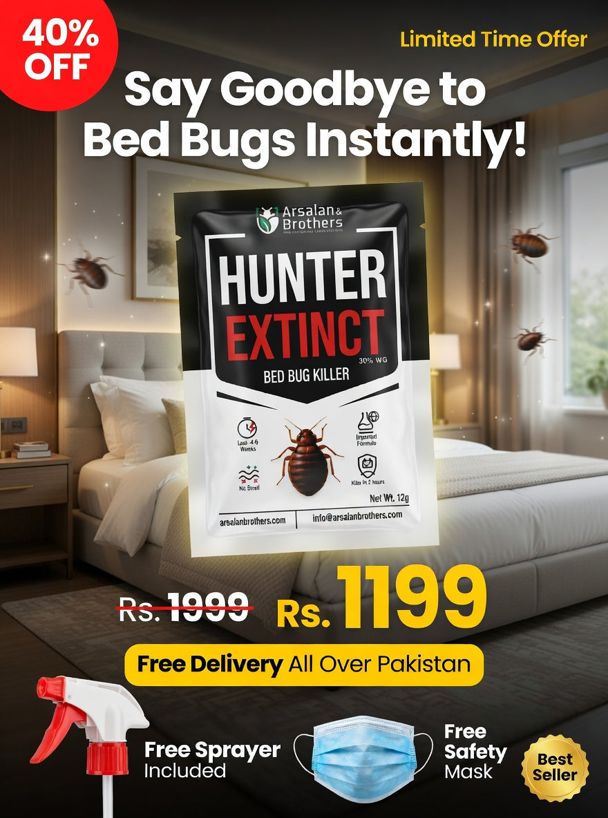 HUNTER EXTINCT 30% WG — Imported Professional-Grade Insect Control Formula for Bedbugs (Khatmal) & Other Common Household Pests | Nationwide FREE Shipping